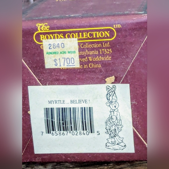 Boyds Bears & Friends Folkstone Collection Myrtle... Believe Bunny Figurine - Picture 3 of 9